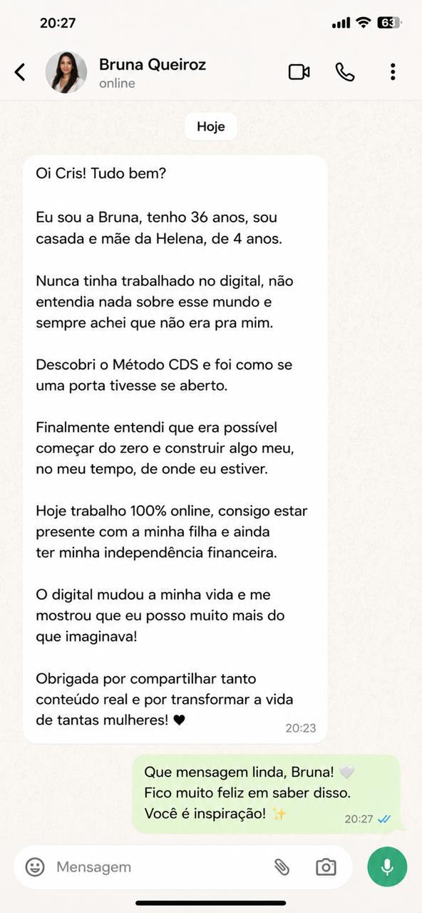 Depoimento de aluna