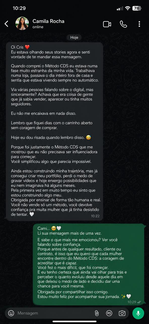 Depoimento de aluna